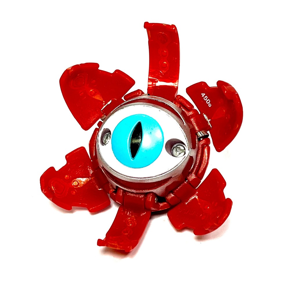 Bakugan Battle Brawlers B2 Red Pyrus Tentaclear 450G Eyeball Spin Master READ